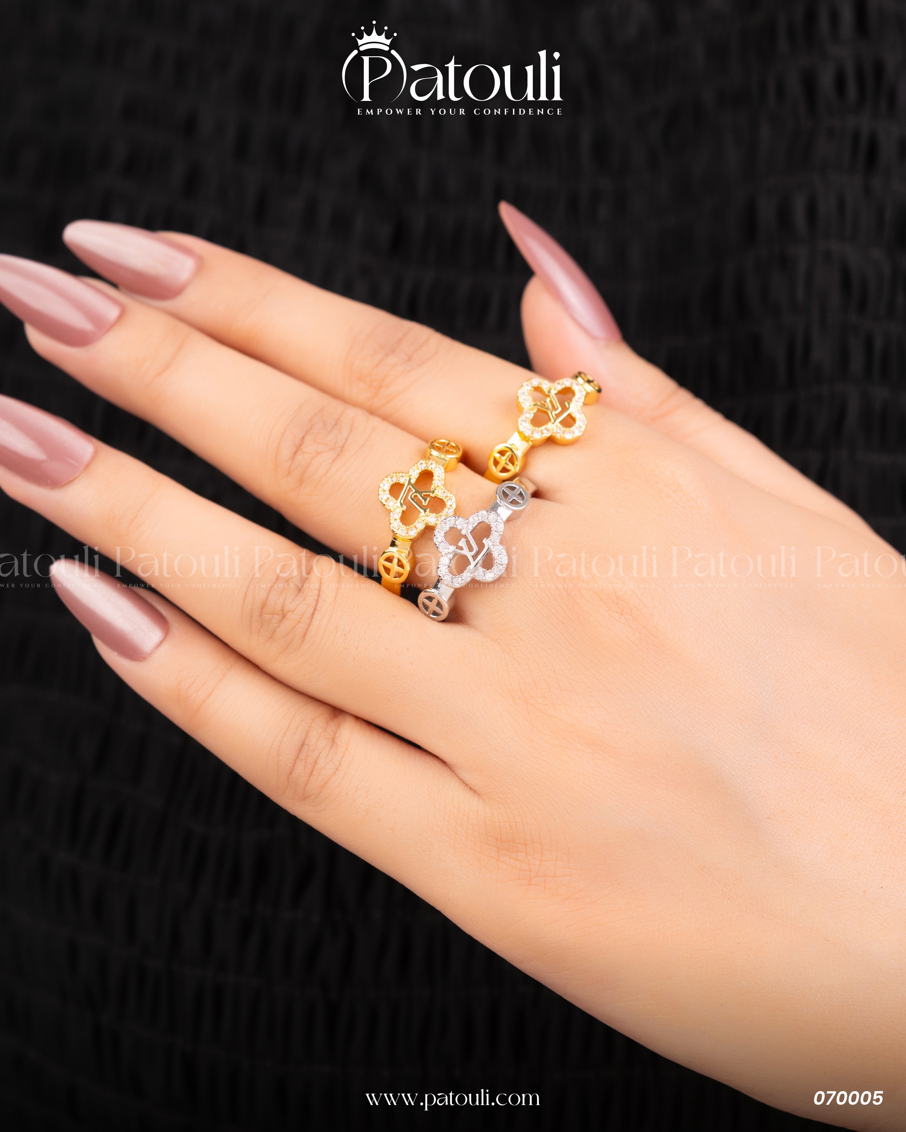 Loop Design Bangles With Ring Pack of 3