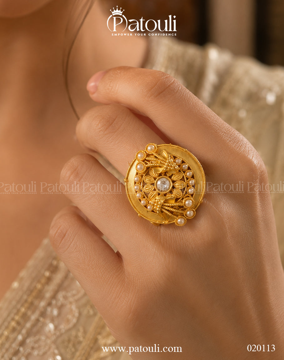 Gulrukh Rajwadi Ring Adjustable